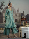 Teal Mint Kurta Palazzo Set.