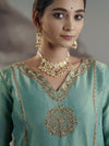 Teal Mint Kurta Palazzo Set.
