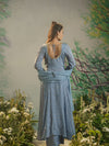 Subdued Blue Flared Anarkali.
