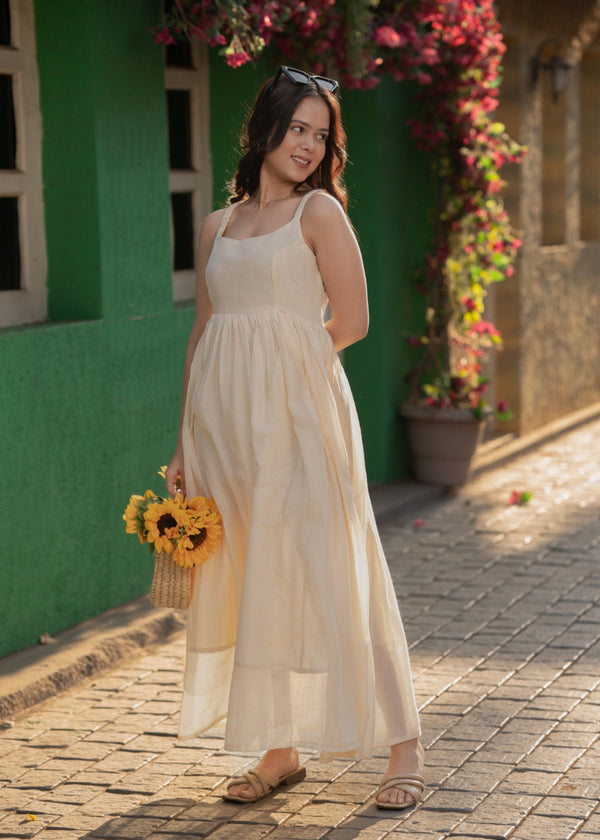 knee length dresses for ladies Reanne Midi Dress in Lemon Sorbet