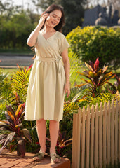Pastel green wrap dresses for women 