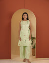 Green Bloom kurta pant set.