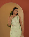 Green Bloom kurta pant set.
