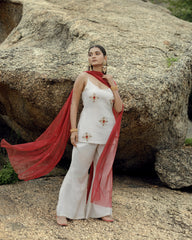 PEARL RIWAAZ IVORY SHARARA SUIT