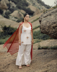 PEARL RIWAAZ IVORY SHARARA SUIT