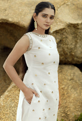 IVORY INAYAL MIRROR KURTA PALAZZO.