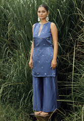 ZARI NEELAM STONE KURTA AND PALAZZO