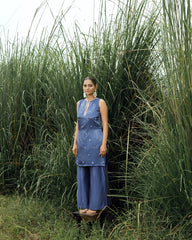 ZARI NEELAM STONE KURTA AND PALAZZO