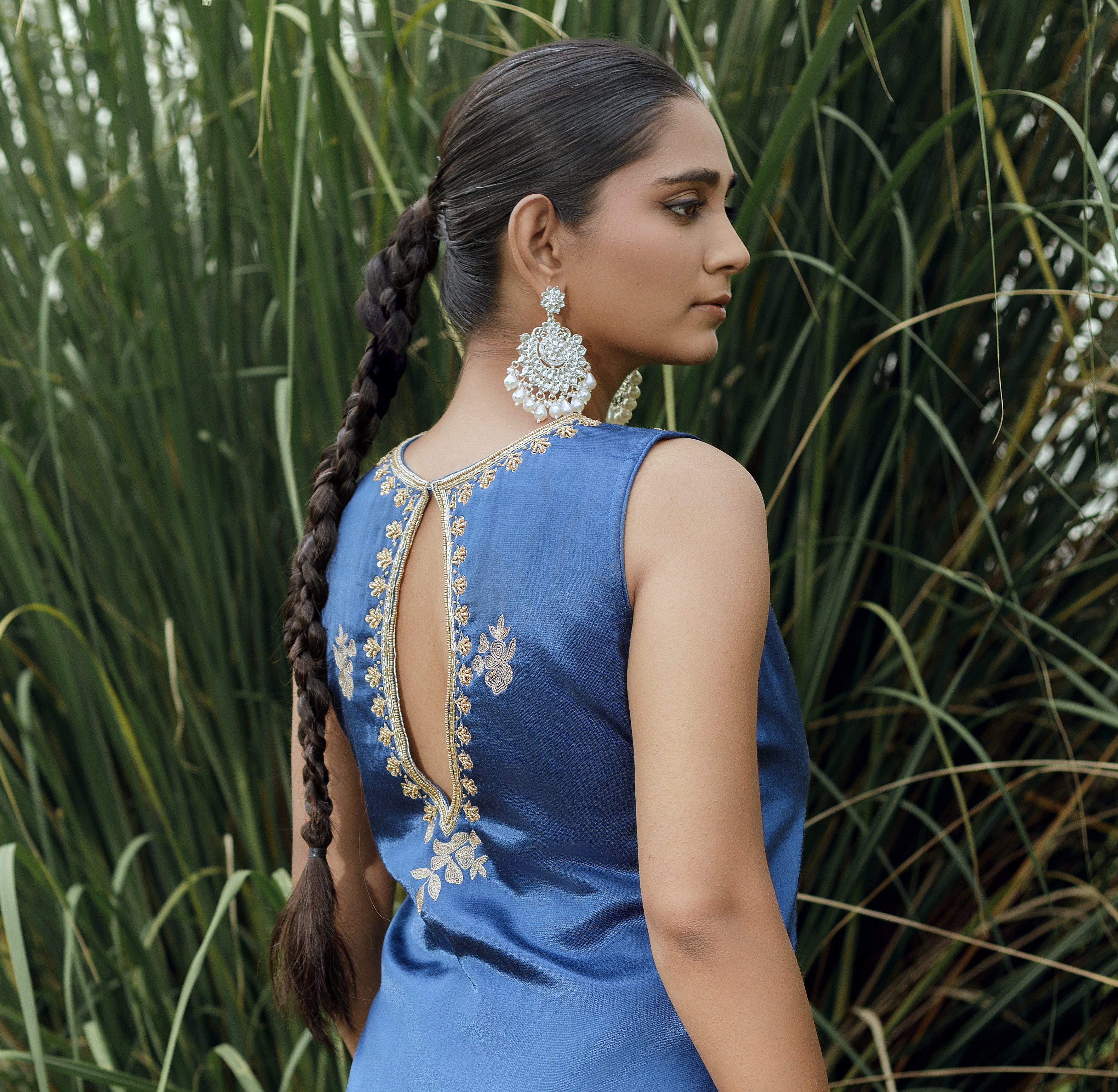 ZARI NEELAM STONE KURTA AND PALAZZO