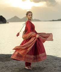 SINDOORI SWARN ANARKALI SET.