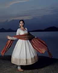 SWAN VEIL ANARKALI SET
