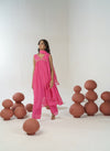 Baby pink hand embroidered anarkali set