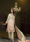 Beige & Peach Ombre hand embroidered kurta pant