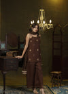 Brown hand embroidered palazzo set