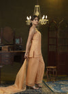 Peach hand embroidered palazzo set