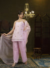 Lavender hand embroidered palazzo set