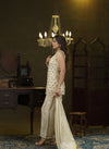 Beige embroidered kurta palazzo set