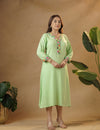 Light Green Blossom kaftan.