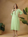Light Green Blossom kaftan.