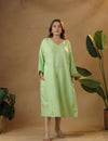 Light Green floral kaftan.