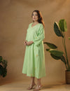Light Green floral kaftan.