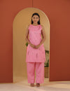 Pink Petal kurta pant set.