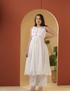 White swan kurta pant set.