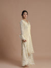 CREAM TISSUE SILK KURTA SET