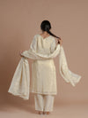 CREAM TISSUE SILK KURTA SET