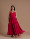 Women Maxi Dress-Raspberry, Resort & Vacation Wear