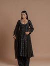 Black Flared Anarkali.