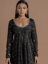 Black Flared Anarkali.