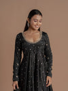 Black Flared Anarkali.