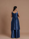 SPARKAL SAPPHIRE SEQUINS KURTA AND PALAZZO