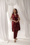 Buy Maroon (Bird) Kurta Pant
