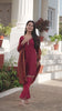 Women Kurta Pant Set With Dupatta-Red, Festive & Wedding Wear